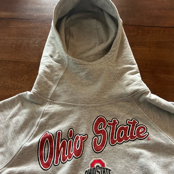 Ohio State Women's Gray Hoodie Sweater Glitter XL - Picture 2 of 4